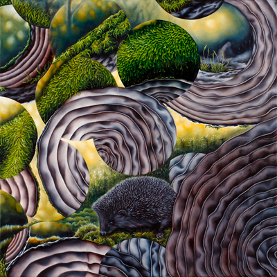 Annette von der Bey, 120-60, 2025, 50 cm x 50 cm, Öl auf Leinen