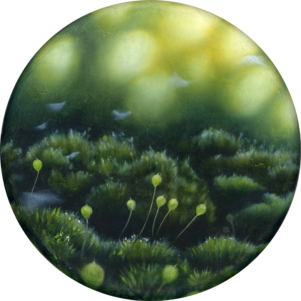 Annette von der Bey, 200, 2025, Ø 15 cm, oil on linen