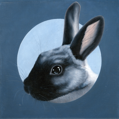 Annette von der Bey, blue rabbit