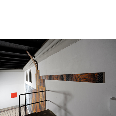 Annette von der Bey, installation Turmbau in the Kunsthalle Luckenwalde