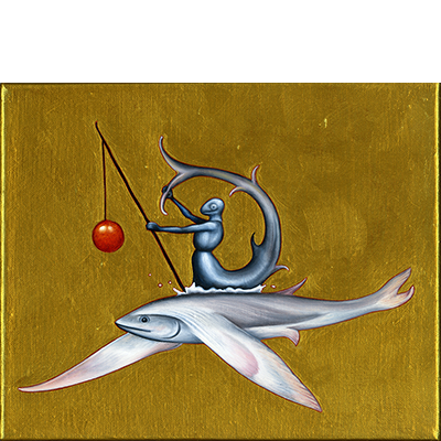 Annette von der Bey, mermaid knight on wing fish