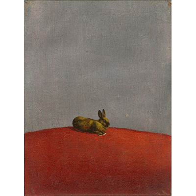 Annette von der Bey, rabbit on a red mountain